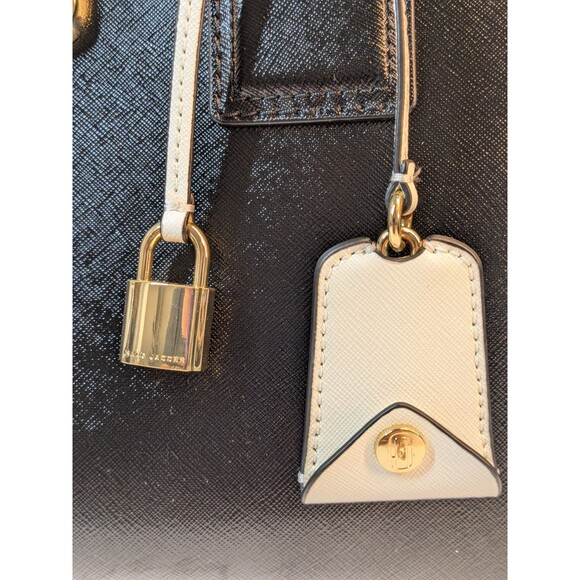 Marc Jacobs Little Big Shot Leather Satchel Black, Green & Pink - Picture 3 of 16